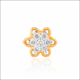 Captivating Floral Diamond Nose Pin